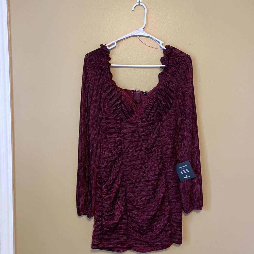 Celebrate with Me Burgundy Velvet Bustier